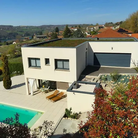 Les Reflets Du Architect-designed House Swimming Pool View Billieu